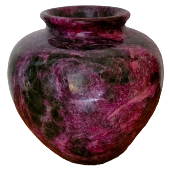 Vtg Purple Marble Vase/Urn Flower Pots Planter - Picture 1 of 6